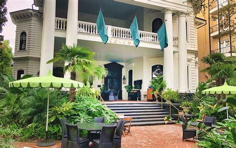 The columns hotel - The Columns Hotel. 3811 St. Charles Avenue. New Orleans. Louisiana 70115. Tel: 899-9308. History. The hotel was created in 1883 by a tobacco merchant named Simon Hernsheim as his dream home and also for the purpose of entertaining friends and guests. 